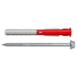 Fischer DDF Wall Anchor Fixings - Dot and Dab FUS - 10 x 100mm - Red & Grey - Pack of 50