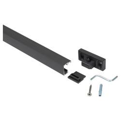 Emuca Titane Kitchen Wall Hanging Profile - 1100mm Length - Anthracite Grey