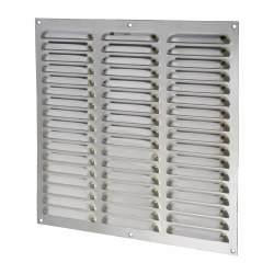 Altro Hooded Louvre Vent - 305 x 305mm - 23750mm² Free Air Flow - Polished Stainless