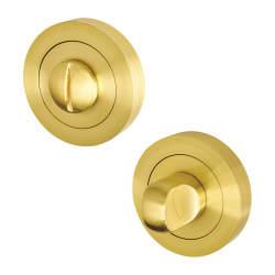 Altro Bathroom Turn & Release - 50mm Diameter - Satin Brass