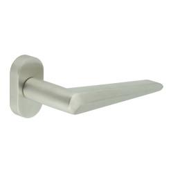 CRES by Frelan CR-107 uPVC Multipoint Door Handle on Oval Rose - Satin Stainless Steel