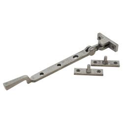 Olde Forge Square Casement Window Stay - 8"/200mm - Polished Iron