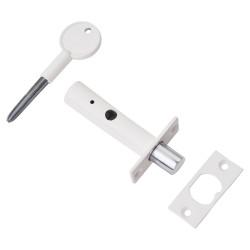 British Pattern Door Rack Bolt - White