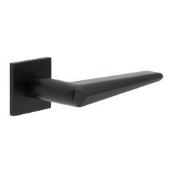 CRES by Frelan Black Sprung Fire Rated Door Handles on Square Rose - CR-107 Range