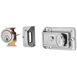 Yale 77 Traditional Nightlatch - 60mm Backset - Polished Chrome Case/Cylinder