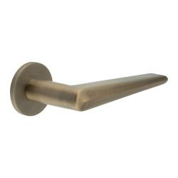 CRES by Frelan Antique Brass Fixed Dead Door Handles on Round Rose - CR-107 Range