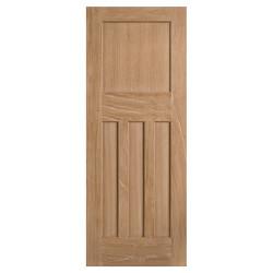 LPD DX 30's 4 Panel Unfinished Solid Internal FD30 Fire Door - 2040 x 726 x 44mm - Oak
