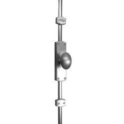 Hampstead French Style Oval Knob Locking Espagnolette Bolt - 2400 x 38mm - Satin Chrome
