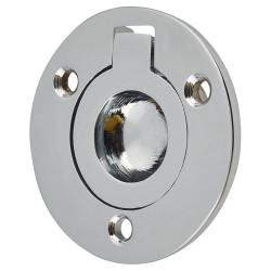 Altro Round Flush Ring Cabinet Pull Handle - 38mm Diameter - Polished Chrome