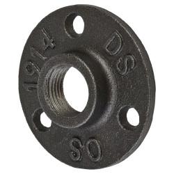 Altro 1/2" Pipe Shelving Iron Floor/Wall Fixing Flange - 65mm Diameter - Grey
