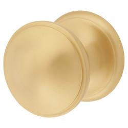 Heritage Brass by M Marcus Satin Brass Round Centre Door Knob - 81mm Rose Diameter
