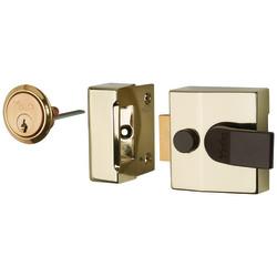 Yale 85 Double Locking Nightlatch - 40mm Backset - Polished Brass Case/Cylinder