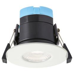 Forum Spa Rhom 8W IP65 Fire Rated LED Dimmable Fixed Downlight - 3/4/6000K CCT - Matt White