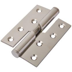 Rising Butt Door Hinge - 102 x 76 x 3mm - Right Hand - Polished Stainless Steel - Pair