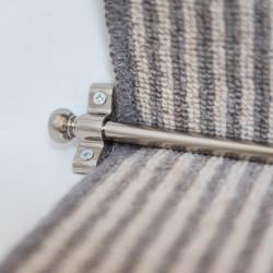Altro Stair Rod with Round Bulb Finials - 900mm Length - Polished Nickel