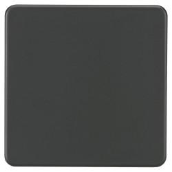 Knightsbridge 1 Gang Blank Plate - Anthracite Grey