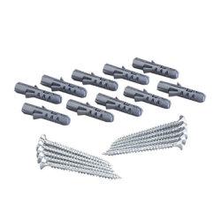 elfa Twin Slot Shelving System - Fixings for Twin Slot Shelf Wall Uprights - Solid Wall - Pack of 10