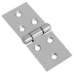 Cranked Knuckle Steel Backflap Cabinet Hinge - 30 x 76 x 1mm - Zinc Plated - Pair
