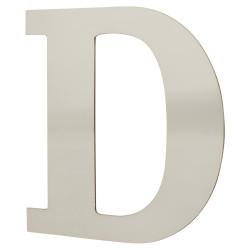 Rutland Frontier Collection 75mm Concealed Self Adhesive Door Letter - D - Polished Nickel