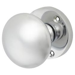 Touchpoint Polished Chrome Round Mortice Door Knob - 60mm Rose Diameter