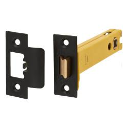 Altro Heavy Duty Bolt Through Tubular Latch - 128mm Case - 107mm Backset - Square - Matt Black