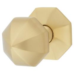 Heritage Brass by M Marcus Satin Brass Octagonal Centre Door Knob - 66mm Rose Diameter