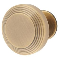Heritage Brass by M Marcus Ridge Round Cabinet Knob - 32mm Diameter - Antique Brass