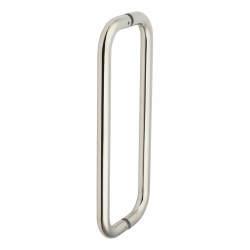 Altro Polished Stainless Steel 19mm D-Bar Door Pull Handles - Back to Back - 305mm Centres