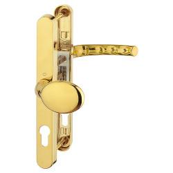 Hoppe Tokyo M1710RH/3841N uPVC Multipoint Door Handle - Long Plate - 92mm c/c - Polished Brass