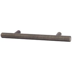Altro 12mm T-Bar Cabinet Pull Handle - 96mm Centres - Brushed Pewter Effect