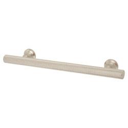 Altro York 12mm Knurled T-Bar Cabinet Pull Handle - 128mm Centres - Satin Nickel