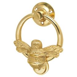 Bumble Bee Ring Door Knocker - Polished Brass - 129 x 101mm