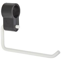 Fitzroy of London Support Rail Clip-On Toilet Roll Holder - 165 x 32 x 120mm - White Powder Coated