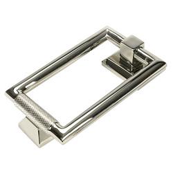 From The Anvil Brompton Rectangular Knurled Door Knocker - Polished Nickel - 145 x 90mm