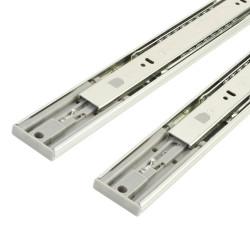Klug 45.5mm Ball Bearing Push To Open Drawer Runner - Full Extension - 550mm Length - 25kg - Zinc