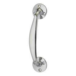 Victorian Polished Chrome Bow Door Pull Handle - Screw Fix - 150 x 35mm