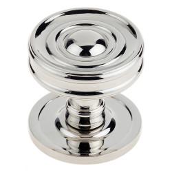Burlington by Frelan Polished Nickel Ringed Mortice Door Knob - 65mm Rose Diameter - Bloomsbury Range