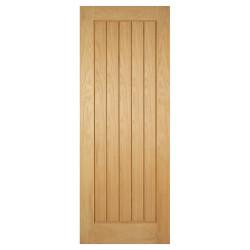LPD Mexicano 5 Panel Unfinished Solid Internal Door - 1981 x 686 x 35mm - Oak