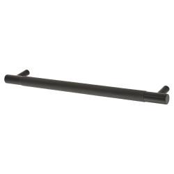 Alexander & Wilks Brunel 13mm Knurled T-Bar Cabinet Pull Handle - 192mm Centres - Matt Black