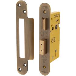 Altro Architectural 3 Lever Sashlock - 65mm Case - 44mm Backset - Radius - Antique Brass