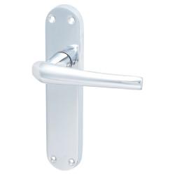 Hampstead Polished Chrome Latch Door Handles - Naples Range - 182 x 40mm