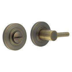 Burlington by Frelan Easy Turn & Release with Chamfered Rose - 50mm Diameter - Antique Brass