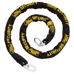 Burg Wachter GKM Fabric Sleeve Hardened Square Link Security Chain - 10 x 2000mm - Black