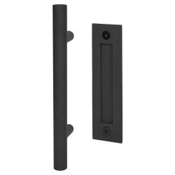 Olde Forge Sliding Door Handle & Flush Pull Handle - Black