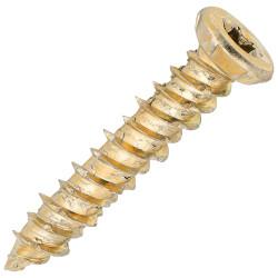 SiDAX Concrete Screw - Countersunk - Yellow Zinc - 7.5 x 40mm - Pack of 100