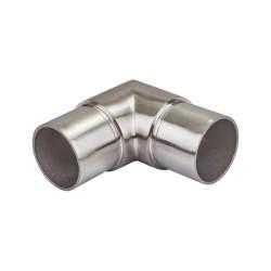 SWR Balustrade 90° Sharp Elbow Tube Connector - 316 Brushed Satin Stainless Steel
