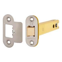 Altro Heavy Duty Bolt Through Tubular Latch - 128mm Case - 107mm Backset - Radius - Satin Stainless