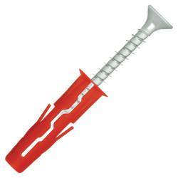 Rawlplug UNO Wall Plug - 6 x 28mm - Red - Pack of 1000