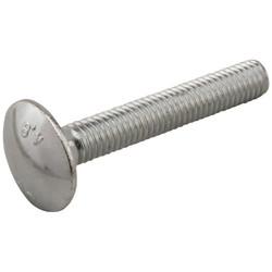 Carriage / Coach Bolt with Nut - M6 x 40mm - Zinc Plated - Pack of 10