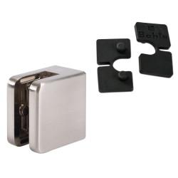 Bohle Square Balustrade Clamps & Inserts - 10mm Glass - 45mm x 45mm - Austenitic Stainless - Pk of 4